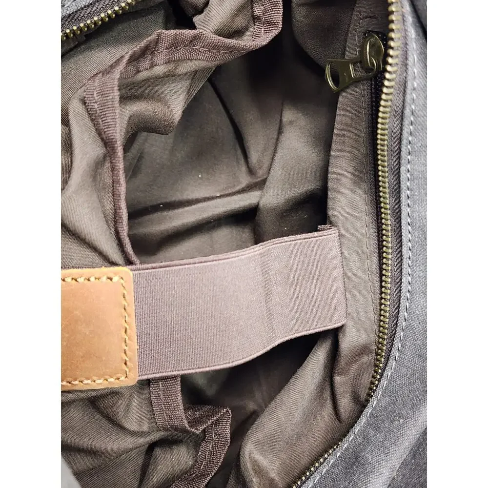 Wowbox Brown Gray Leather Detachable Strap Buckle Messenger Bag